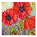Paris' Red Poppies II Fine Art Poster Photographic Print