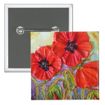 Paris' Red Poppies II Pin