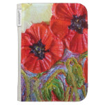 Paris' Red Poppies Kindle Case