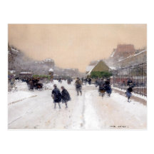 Paris sous la neige ~ Paris under snow Postcard