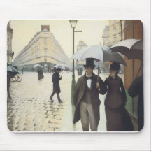 Paris Street, Rainy Day by Caillebotte Mousepads