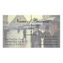 Paris Street, Rainy Day by Gustave Caillebotte Business Card Templates
