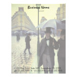 Paris Street, Rainy Day by Gustave Caillebotte Custom Letterhead