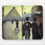 Paris Street, Rainy Day by Gustave Caillebotte Mousepads
