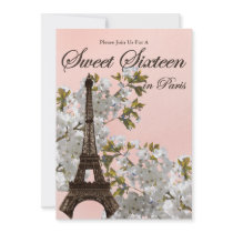 Paris Sweet Sixteen Invitations