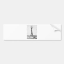 Paris, Texas Eiffel Tower Drawing Bumper Stickers