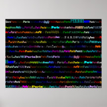 Paris Text Design I Print