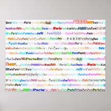 Paris Text Design II Print