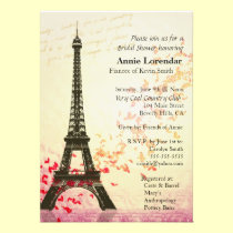 Paris Themed Wedding Invitation template invitations