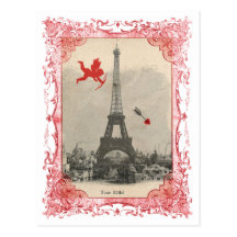 Paris Vintage Cupid Postcard