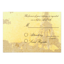 Paris Vintage Wedding RSVP Card