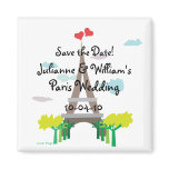 Paris Wedding Save the Date Magnet