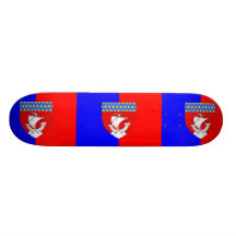 Paris With Shield, France Skateboard Deck