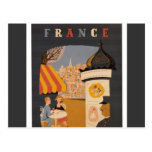 Parisian Cafe Travel Poster Post Cards