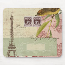 Parisian Collage for Customization Mouse Pad