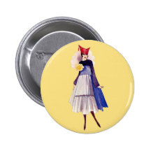 Parisian Girl Button
