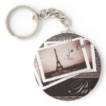 Parisian Postcards Art Deco Style Keychains