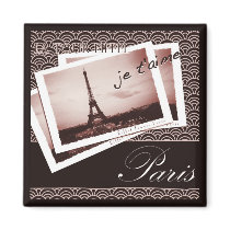 Parisian Postcards Refrigerator Magnets
