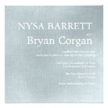 Parisian - sky blue striped wedding invitation