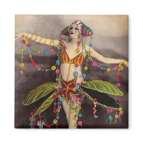 Parisienne Casino Dancer Refrigerator Magnets