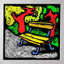 Park Bench 1 Posters