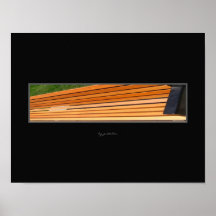 Park Bench Angle Poster