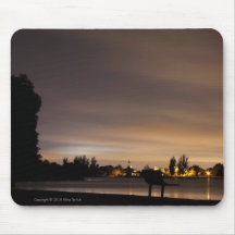 Park Bench at Night 1 Mousepad