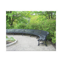 Park Bench Stretched Canvas Prints