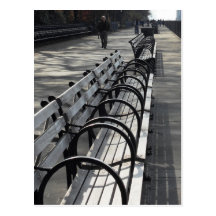 Park bench post card