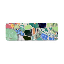Park Guell mosaics label