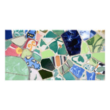 Park Guell mosaics Photo Card