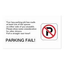PARKING FAIL! BUSINESS CARD TEMPLATES