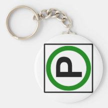 Parking Permitted Highway Sign Key Chains