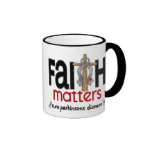 Parkinsons Disease Faith Matters Cross 1 Coffee Mugs