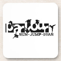 Parkour cork coasters