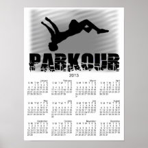Parkour Athlete 2013 calendar poster Poster