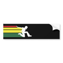 Parkour lines red yellow and green sticker bumper sticker