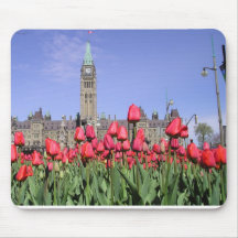Parliament Hill & Tulips Mouse Mat