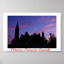 Parliment Hill At Dusk Print