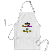 Parody Hipster Keep Calm And Stomp On Apron