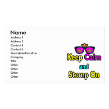 Parody Hipster Keep Calm And Stomp On Business Cards