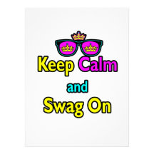 Parody Hipster  Keep Calm And Swag On Personalized Invitation