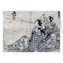 Parody of the Chinese sage by Okumura,Masanobu Greeting Cards