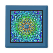 Parquet Magnet - Cerulean magnets