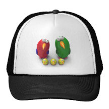 Parrot family mesh hat