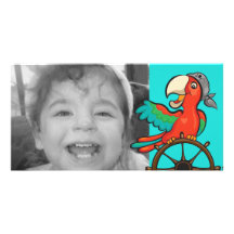 Parrot Pirate Personalized Photo Card