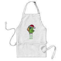 Parrotlet in Santa hat Apron