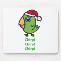 Parrotlet in Santa hat Mouse Mat