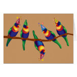 Parrots Christmas party Cards