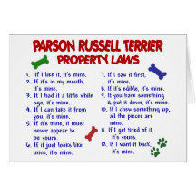 PARSON RUSSELL TERRIER Property Laws 2 Card